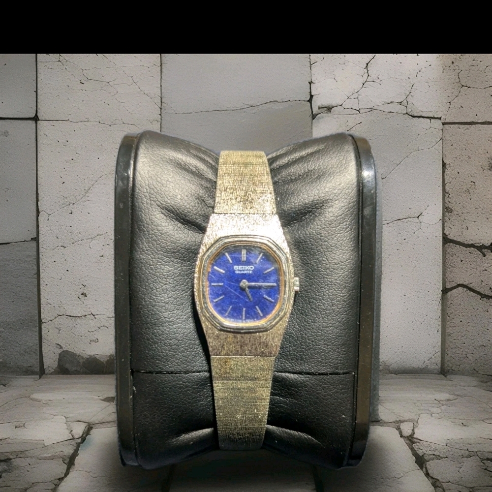 Seiko Gold and Blue Women's Watch